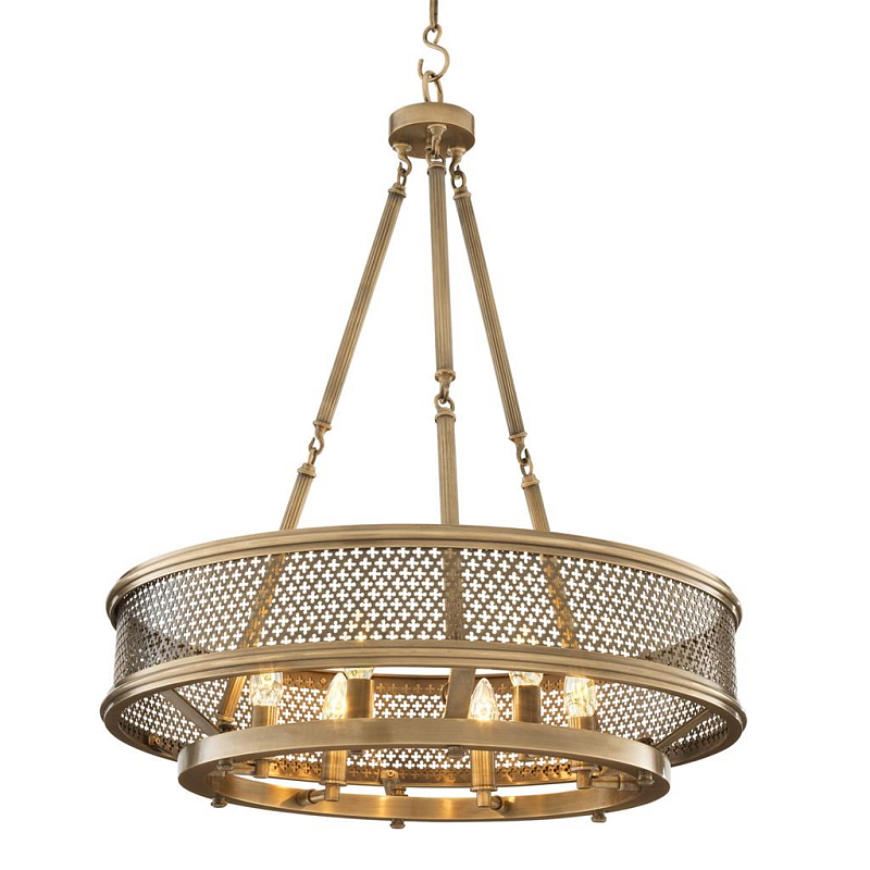 Люстра Eichholtz Chandelier Savoie Латунь Античная полированная в Омске | Loft Concept 