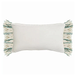 Чехол на подушку мятного цвета с бахромой и объемным узором Ethnic mix варинант исполнения - 4 | Loft Concept в Омске