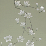 Обои ручная роспись Magnolia Canopy Colourway SC-287 on Aquamarine slub silk варинант исполнения - 1 | Loft Concept в Омске
