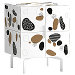 Тумба белая с рисунком Short Graph варинант исполнения - 1 | Loft Concept в Омске