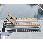 Шезлонг на металлическом каркасе с регулируемой спинкой GUELL Sunbed варинант исполнения - 3 | Loft Concept в Омске