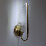 Бра с изогнутым рельефным плафоном Textured Glass варинант исполнения - 2 | Loft Concept в Омске