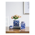Ваза с крышкой в китайском стиле Oriental Blue & White Ornament Vases варинант исполнения - 5 | Loft Concept в Омске