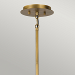 Люстра цвета латунь с 6-ю лампами свечами внутри цилиндрического абажура из черных металлических реек Kichler варинант исполнения - 4 | Loft Concept в Омске