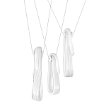 Подвесной светильник белого цвета с 3-мя изогнутыми плафонами Flow Loop варинант исполнения - 1 | Loft Concept в Омске