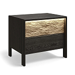 Тумба 2 ящика с подсветкой на рельефном фасаде Warm Industrial варинант исполнения - 4 | Loft Concept в Омске