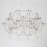 Люстра с каркасом из тонких металлических нитей и хрустальными подвесками Crystal Metal Threads Chandelier 60 варинант исполнения - 5 | Loft Concept в Омске