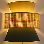 Бра с плетеным декором Bonnie Wicker Green Wall Lamp варинант исполнения - 2 | Loft Concept в Омске