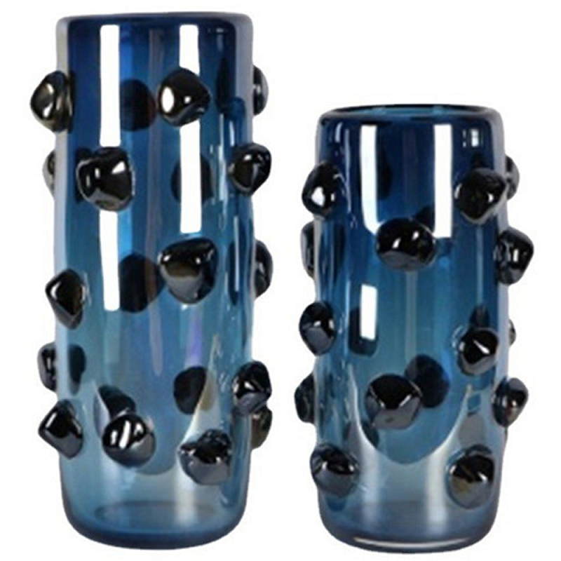Ваза Molecule Vase Glass Blue Spheres Синий Темно-синий Ваза Molecule Vase Glass Blue Spheres Синий Темно-синий в Омске | Loft Concept