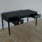 Письменный стол Elsa Dreams Black Шпон дерево с двумя ящиками варинант исполнения - 3 | Loft Concept в Омске