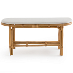 Скамья из ротанга с подушкой Manlio Rattan Bench варинант исполнения - 2 | Loft Concept в Омске