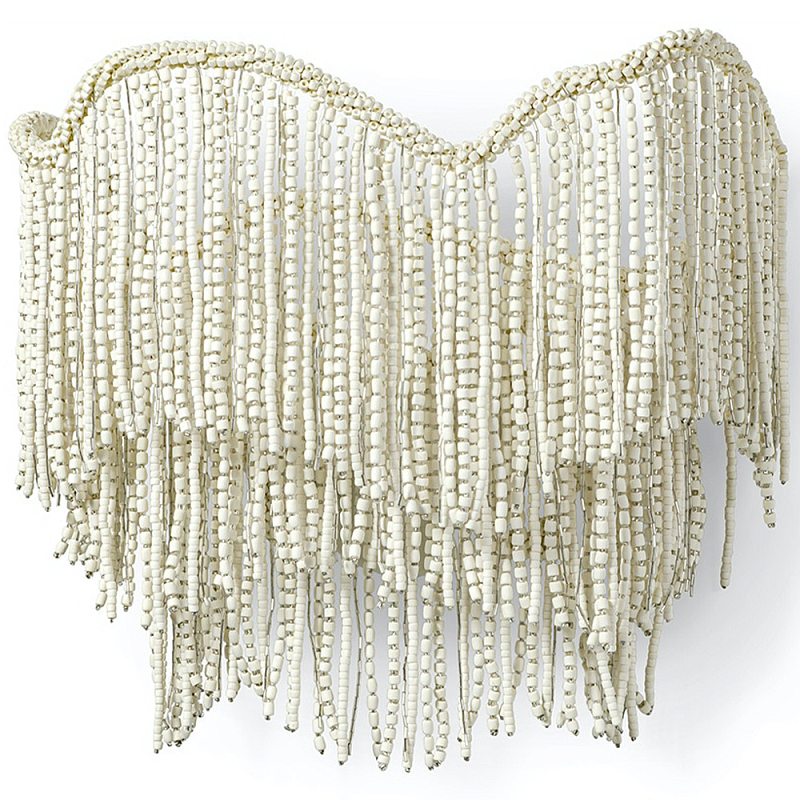 Бра Cream Color Beads Fringe Wall Lamp Кремовый в Омске | Loft Concept 