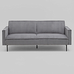 Диван современный вельветовый прямой Worcester Серый варинант исполнения - 2 | Loft Concept в Омске