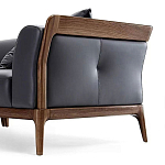 Диван двухместный c каркасом из массива дерева Double Sofa Made of Walnut Wood варинант исполнения - 1 | Loft Concept в Омске