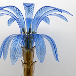 Торшер Glass Decorated Palm Floor Lamp Blue Листья Пальмы  варинант исполнения - 3 | Loft Concept в Омске