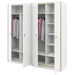 Шкаф белый четырёхдверный для одежды Antique Order варинант исполнения - 3 | Loft Concept в Омске