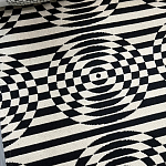 Мебельная ткань Жаккард черно-белый принт 145 см T3-78 варинант исполнения - 1 | Loft Concept в Омске