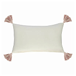 Чехол на подушку с кисточками и вышивкой птиц Ethnic mix Birds Rect варинант исполнения - 4 | Loft Concept в Омске