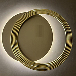 Бра светодиодное круглое в матовых оттенках коричневого и золотого цвета Kosmikos варинант исполнения - 1 | Loft Concept в Омске