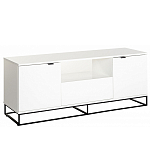 ТВ-тумба белая с  2-мя дверцами и ящиком Strict Lines варинант исполнения - 1 | Loft Concept в Омске