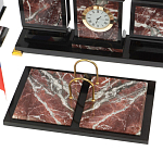 Настольный письменный набор из креноида и змеевика на бронзовых ножках Marble Accessory варинант исполнения - 3 | Loft Concept в Омске