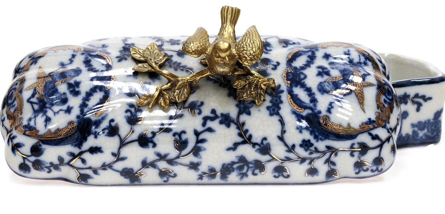 Шкатулка Pattern & Bronze Birds Long Шкатулка Pattern & Bronze Birds Long - Loft-Concept в Омске
