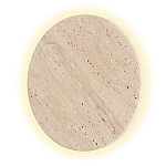Бра с круглым плафоном из травертина Shaw Marble Lighting варинант исполнения - 3 | Loft Concept в Омске