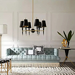 Дизайнерский журнальный столик с круглой столешницей на золотых ножках Risenbix варинант исполнения - 2 | Loft Concept в Омске