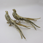 Статуэтка бронзовая пара Фазаны золотые Bronze Birds варинант исполнения - 2 | Loft Concept в Омске