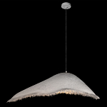 Подвесной светильник с асимметричным волнообразным абажуром и фактурной бахромой по краю Tactile Line варинант исполнения - 13 | Loft Concept в Омске