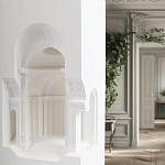 Встраиваемый в стену гипсовый светильник под покраску с арками и рельефными колоннами Antiquity Athena варинант исполнения - 10 | Loft Concept в Омске