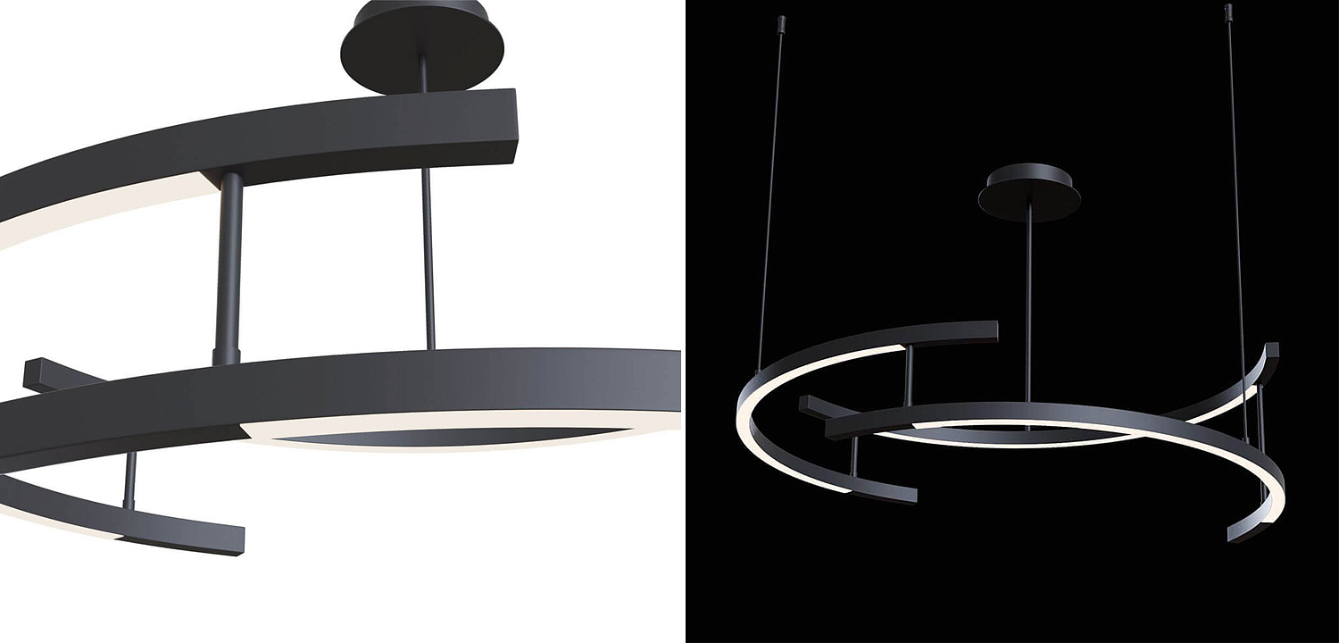 Люстра Smeragde Light Chandelier black arcs Люстра Smeragde Light Chandelier black arcs - Loft-Concept в Омске