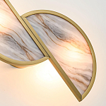 Бра с двумя полукруглыми плафонами из искусственного алебастра в бронзовой оправе Marbella варинант исполнения - 5 | Loft Concept в Омске