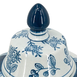 Ваза с крышкой и голубым цветочным рисунком 37 см Blue & White Ornament варинант исполнения - 3 | Loft Concept в Омске