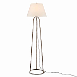 Торшер с конусовидным тканевым абажуром и фактурным каркасом Industrial Profile варинант исполнения - 1 | Loft Concept в Омске