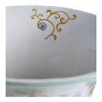 Ваза высокая из фарфора на бронзовом основании Turquoise Blooming Garden варинант исполнения - 4 | Loft Concept в Омске