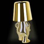 Настольная лампа фигурная золотого цвета с гладким абажуром Высота 19 см Sophia варинант исполнения - 7 | Loft Concept в Омске