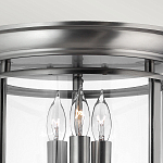Потолочный светильник в форме фонаря с прозрачным цилиндрическим плафоном и тремя лампами в форме свечей Hinkley варинант исполнения - 4 | Loft Concept в Омске