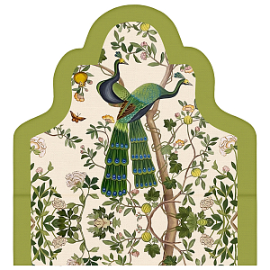 Изголовье для кровати с зелеными павлинами Emperor's Bird
