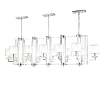 Люстра прямоугольной формы с 12-ю цилиндрическими плафонами из стекла Laurent варинант исполнения - 4 | Loft Concept в Омске