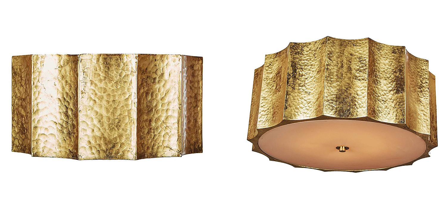 Потолочный светильник Grooved Gold Drum Потолочный светильник Grooved Gold Drum - Loft-Concept в Омске