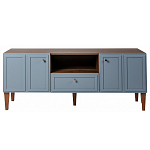 ТВ-тумба серая из массива бука с 2-мя дверками и ящиком Wenge Light варинант исполнения - 2 | Loft Concept в Омске