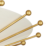 Потолочный светильник в форме конуса с каркасом золотого цвета и тканевым абажуром Inspiration in Light варинант исполнения - 1 | Loft Concept в Омске