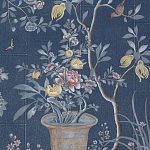 Обои ручная роспись Houghton Dark Blue варинант исполнения - 2 | Loft Concept в Омске