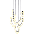 Люстра подвесная светодиодная с круглыми плафонами белого цвета PEARLS Suspension 39  варинант исполнения - 1 | Loft Concept в Омске
