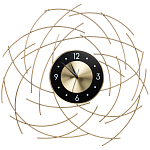 Часы настенные из металла с чёрным циферблатом Current Time варинант исполнения - 1 | Loft Concept в Омске