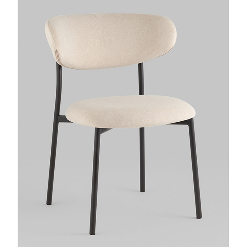 Стул обеденный Ayla бежевый Бежевый Черный в Омске | Loft Concept 