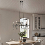 Люстра подвесная с 8-ю лампами и стеклянными круглыми подвесками Currey & Company варинант исполнения - 4 | Loft Concept в Омске