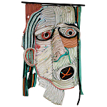 Арт-Объект плетеный из нитей большой портрет Joana Schneider  варинант исполнения - 3 | Loft Concept в Омске