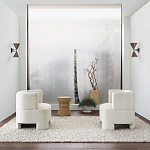 Приставной стол с отделкой из джута Juti D35 см варинант исполнения - 6 | Loft Concept в Омске